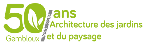 50 ans architecture des jardins et du paysage à Gembloux Logo